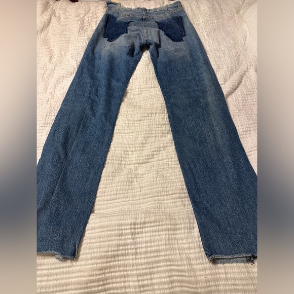EB Denim His & Hers Block Split Hem Jeans - Measures 30 No Size Tag - Picture 6 of 15